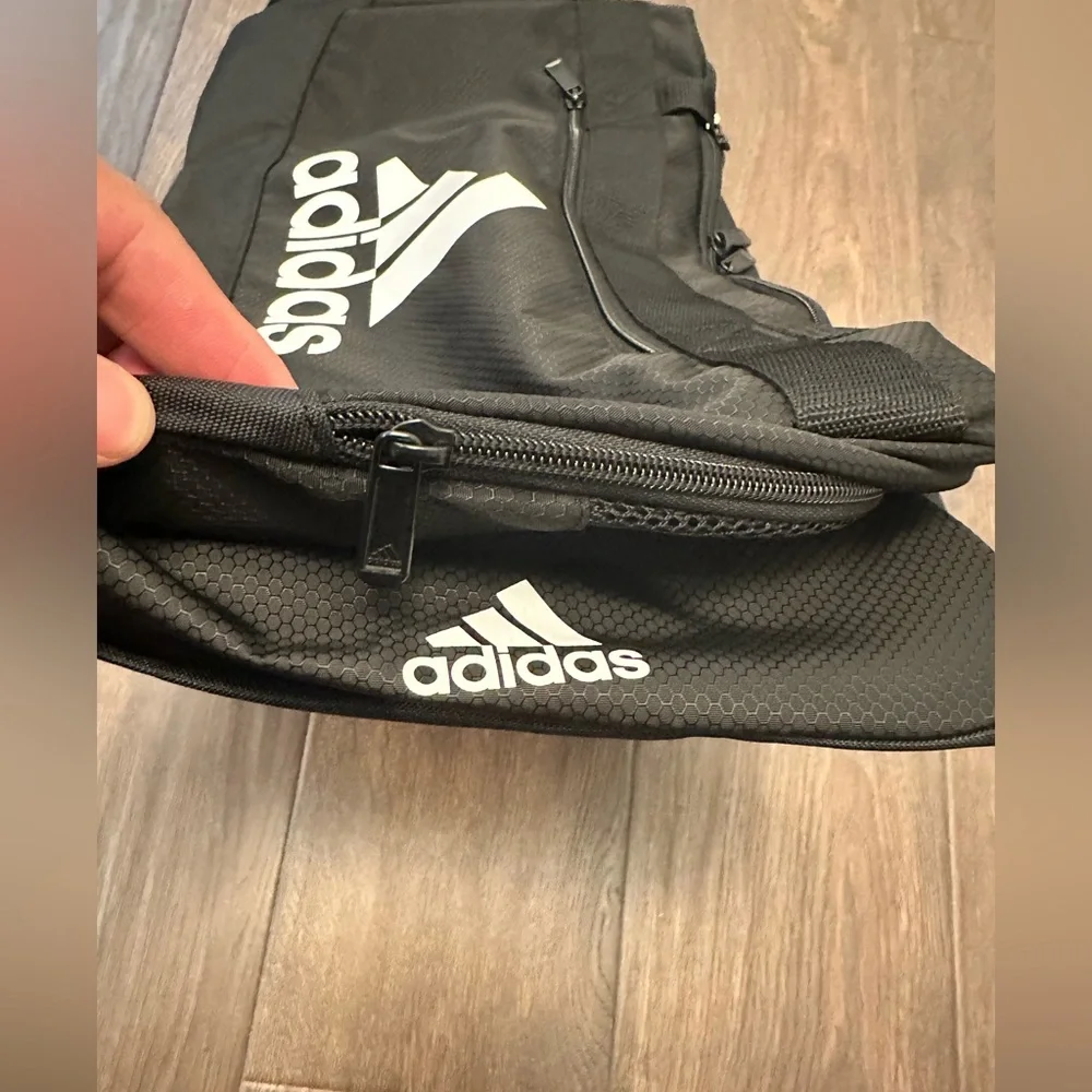 Adidas Black and White Defense 2 Medium Duffel Bag